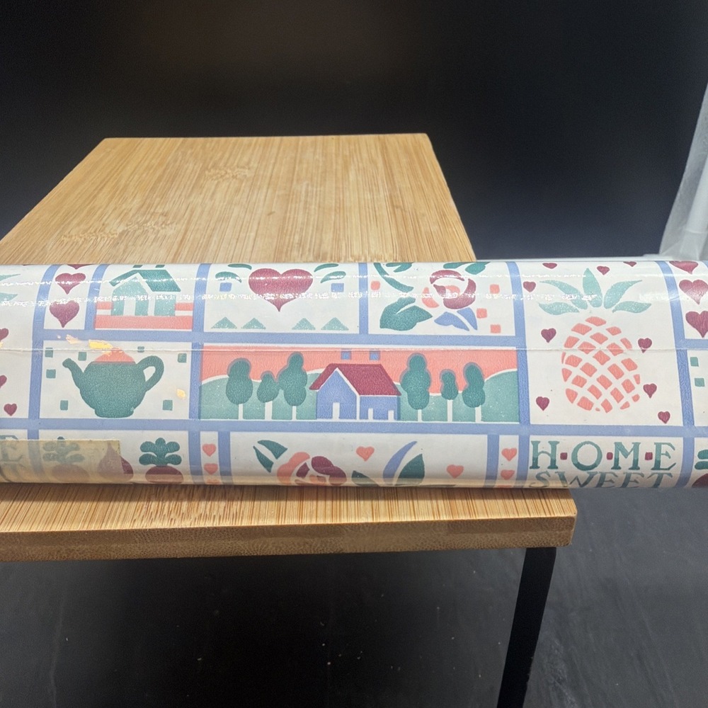 Vtg Magic Cover Drawer Shelf Liner Self Adhesive 3 Yards Cottagecore Houses Pots